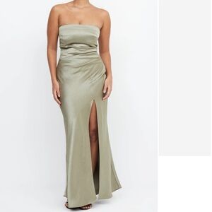 Green silk BEC and bridge maxi